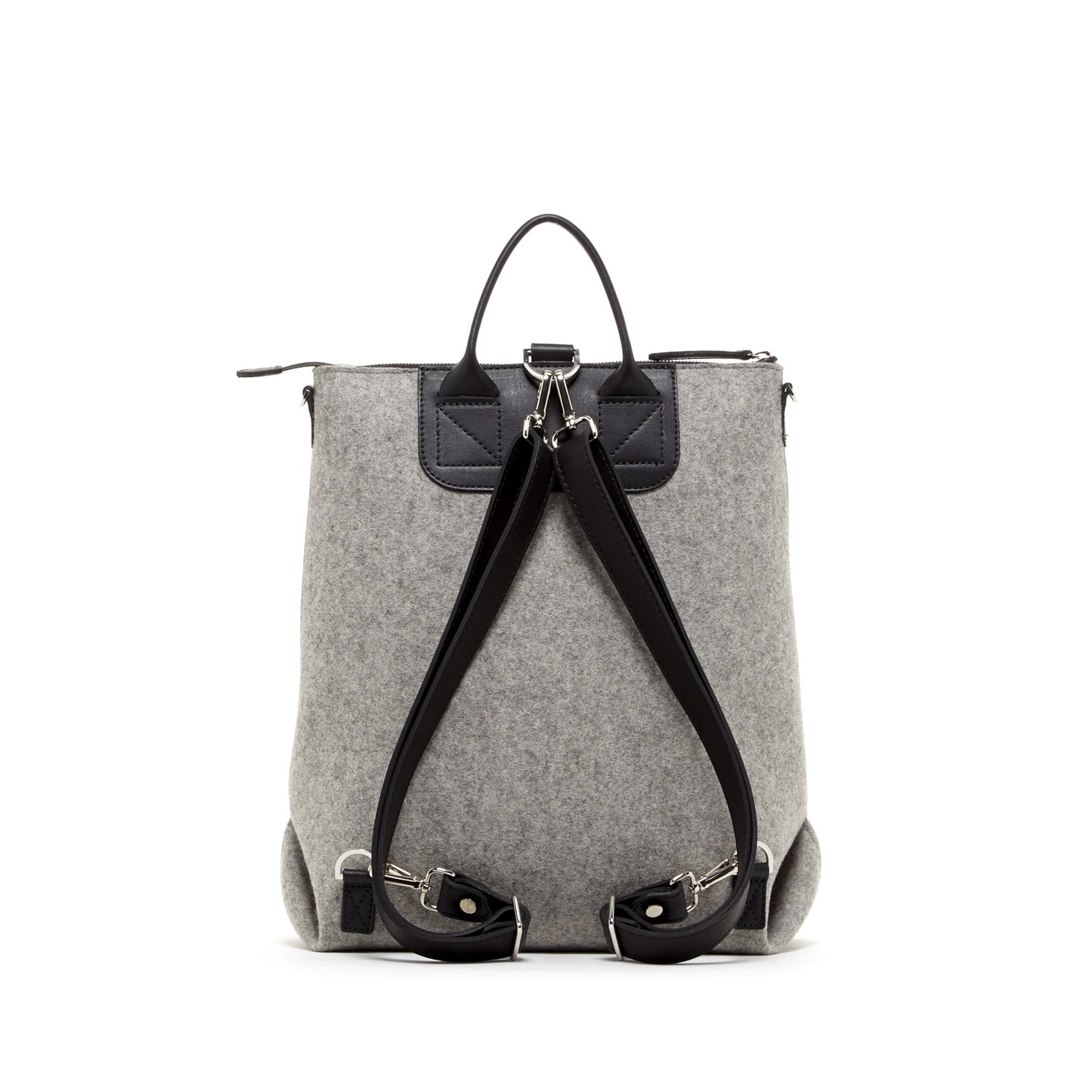 Alexis Backpack Gray Felt / Black Leather