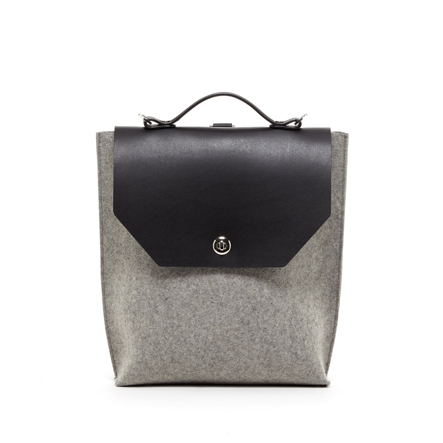 Ashley Backpack Felt Gray / Black Leather