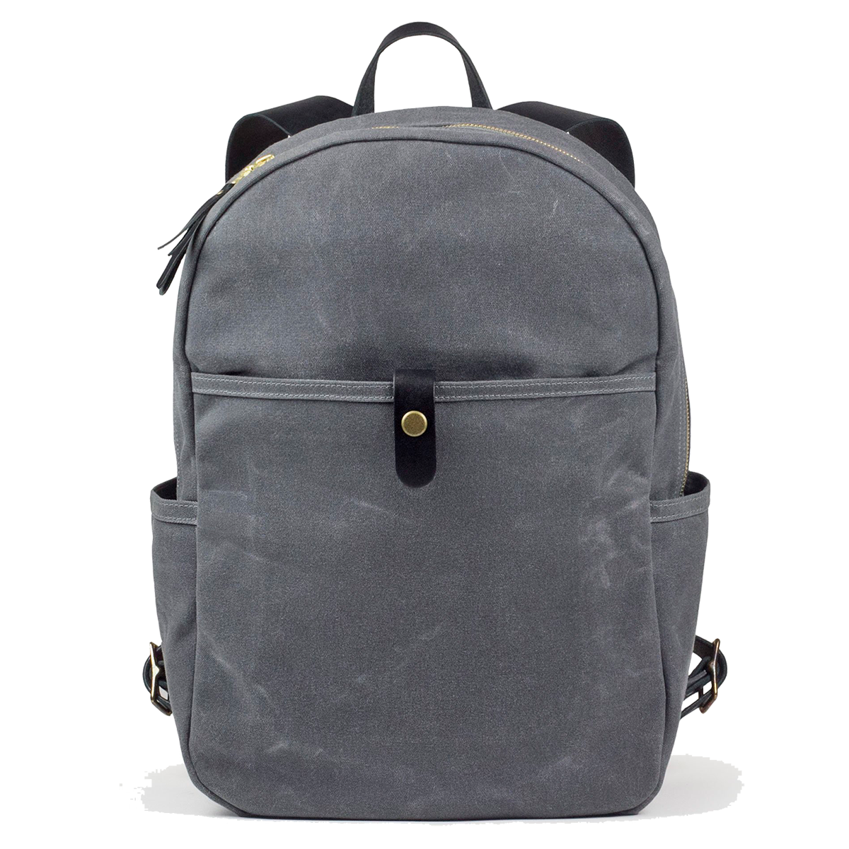 Grey Waxed Canvas & Black Leather