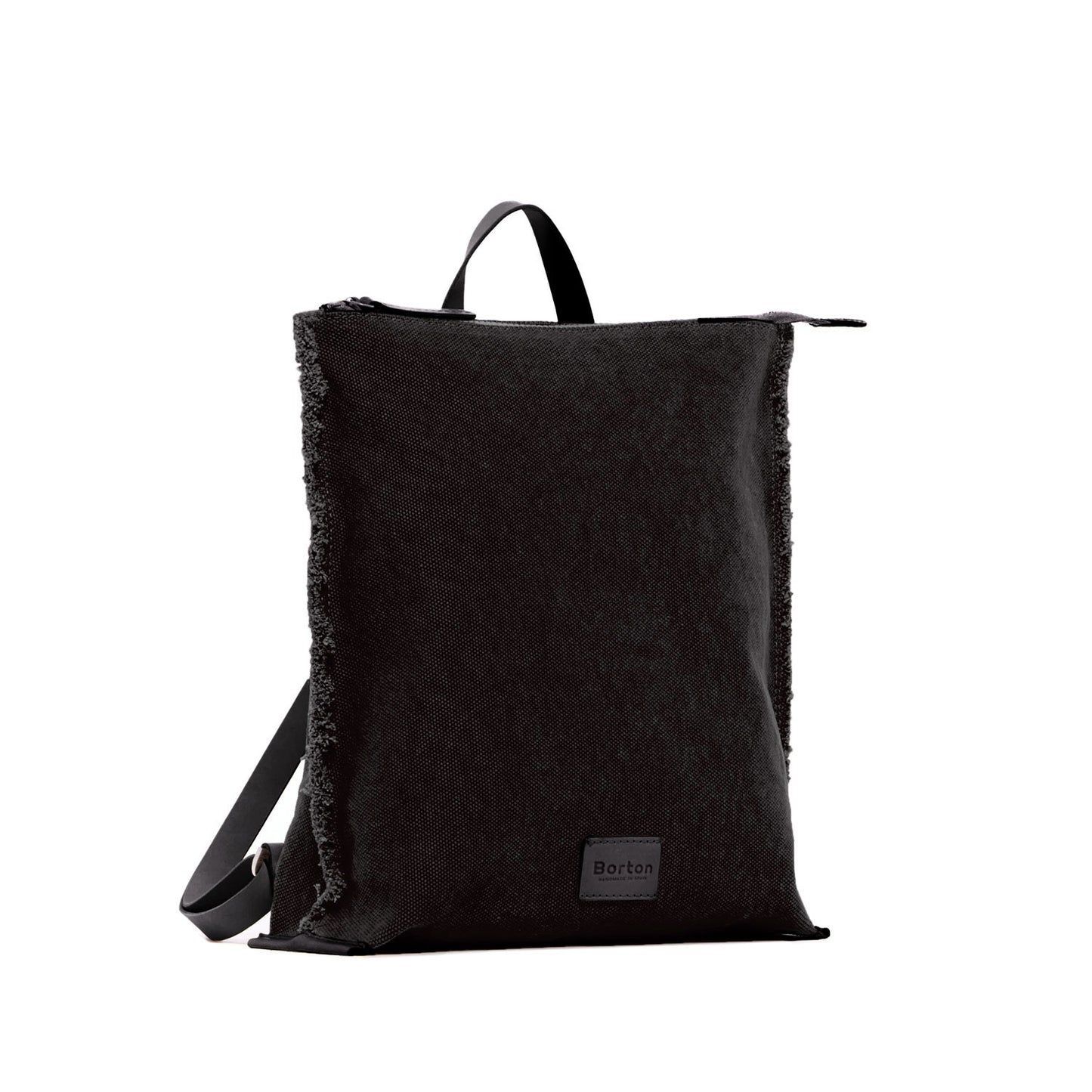 Cote Backpack Black Canvas & Black Leather