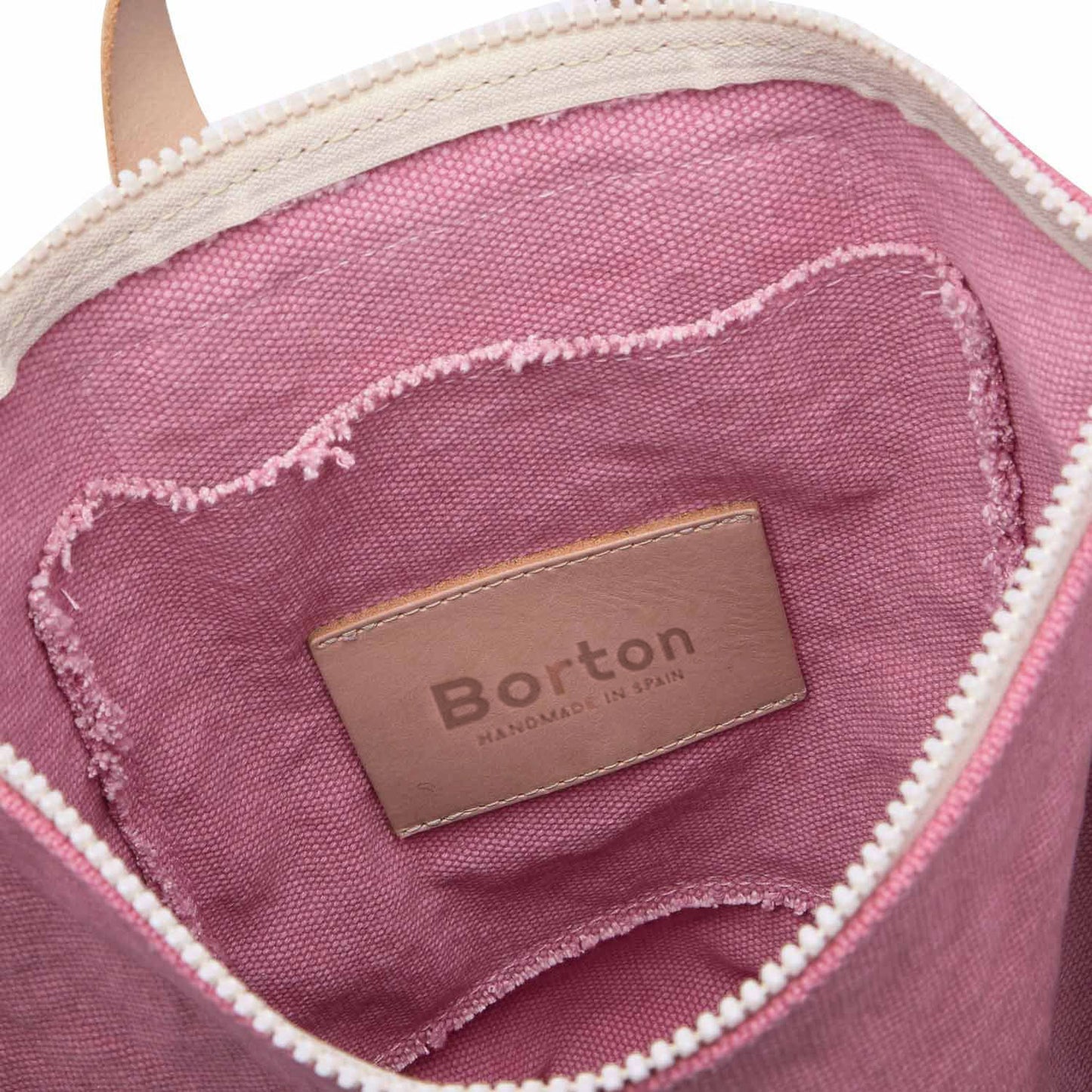 Cote Backpack Pink Canvas & Natural Leather