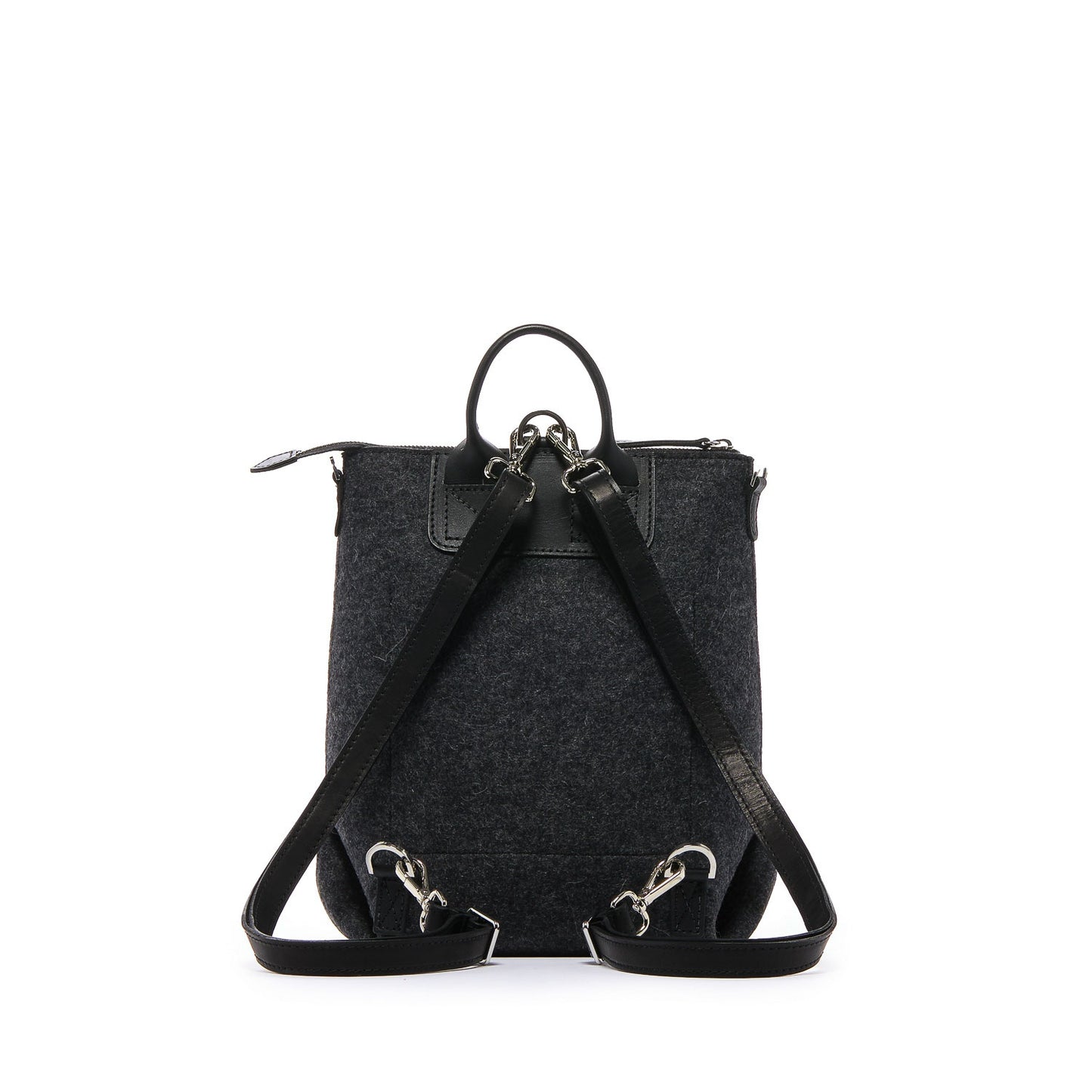 Alexis Backpack Mini Black Felt & Black Leather