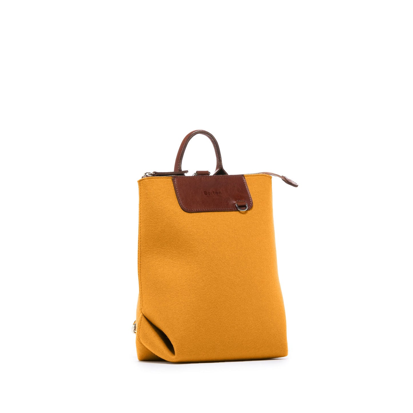 Alexis Backpack Mini Yellow Felt & Tan Leather