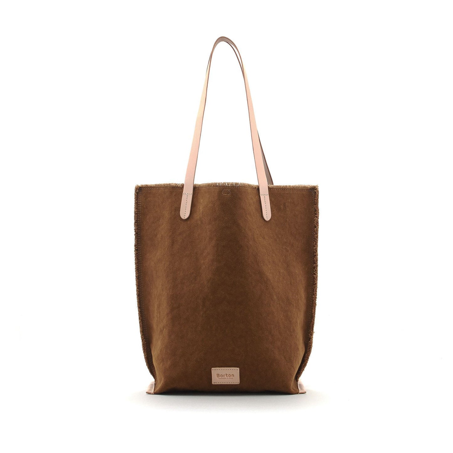 Mery Tote Bag Tan Canvas & Nat Leather