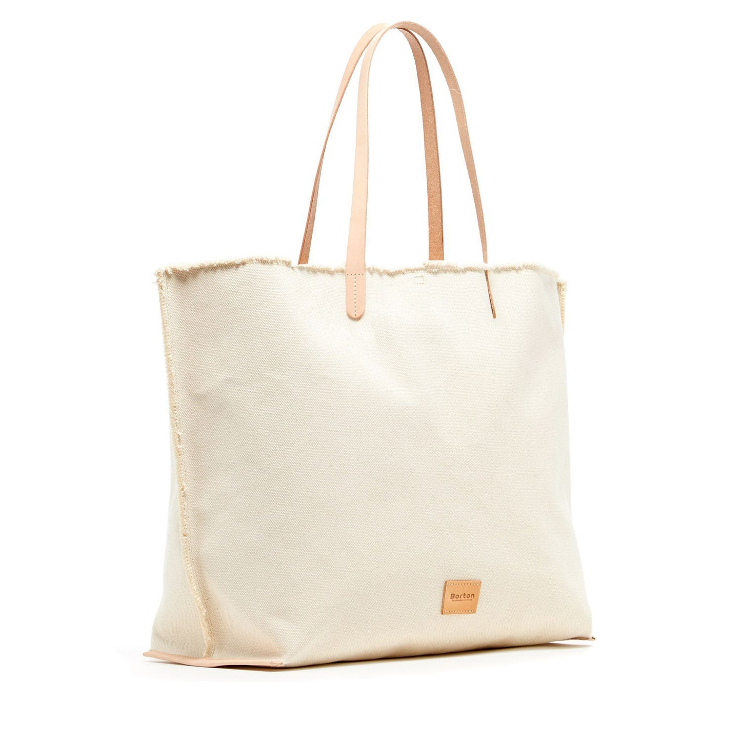 Mery Maxi Tote Natural Canvas & Natural Leather
