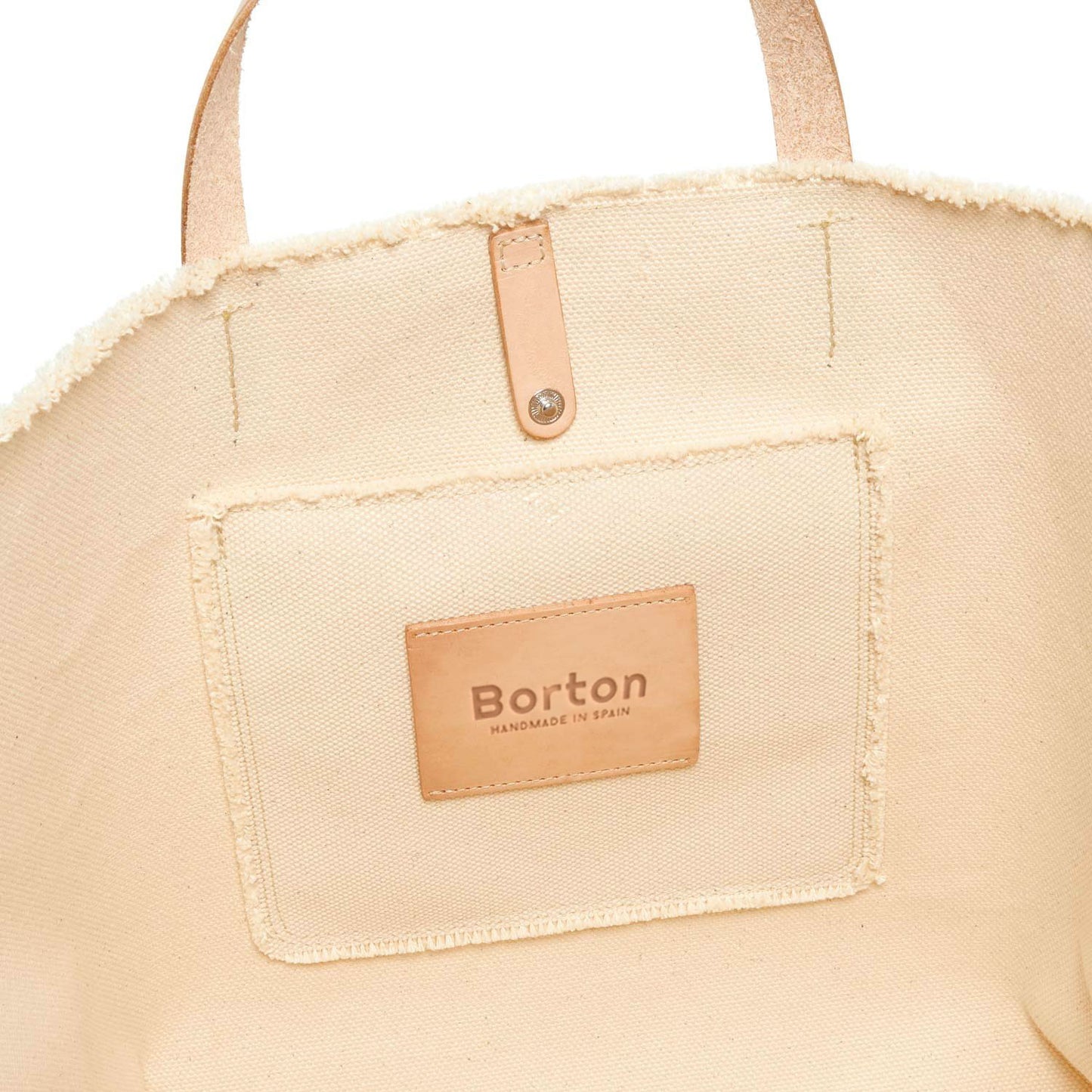 Mery Maxi Tote Natural Canvas & Natural Leather
