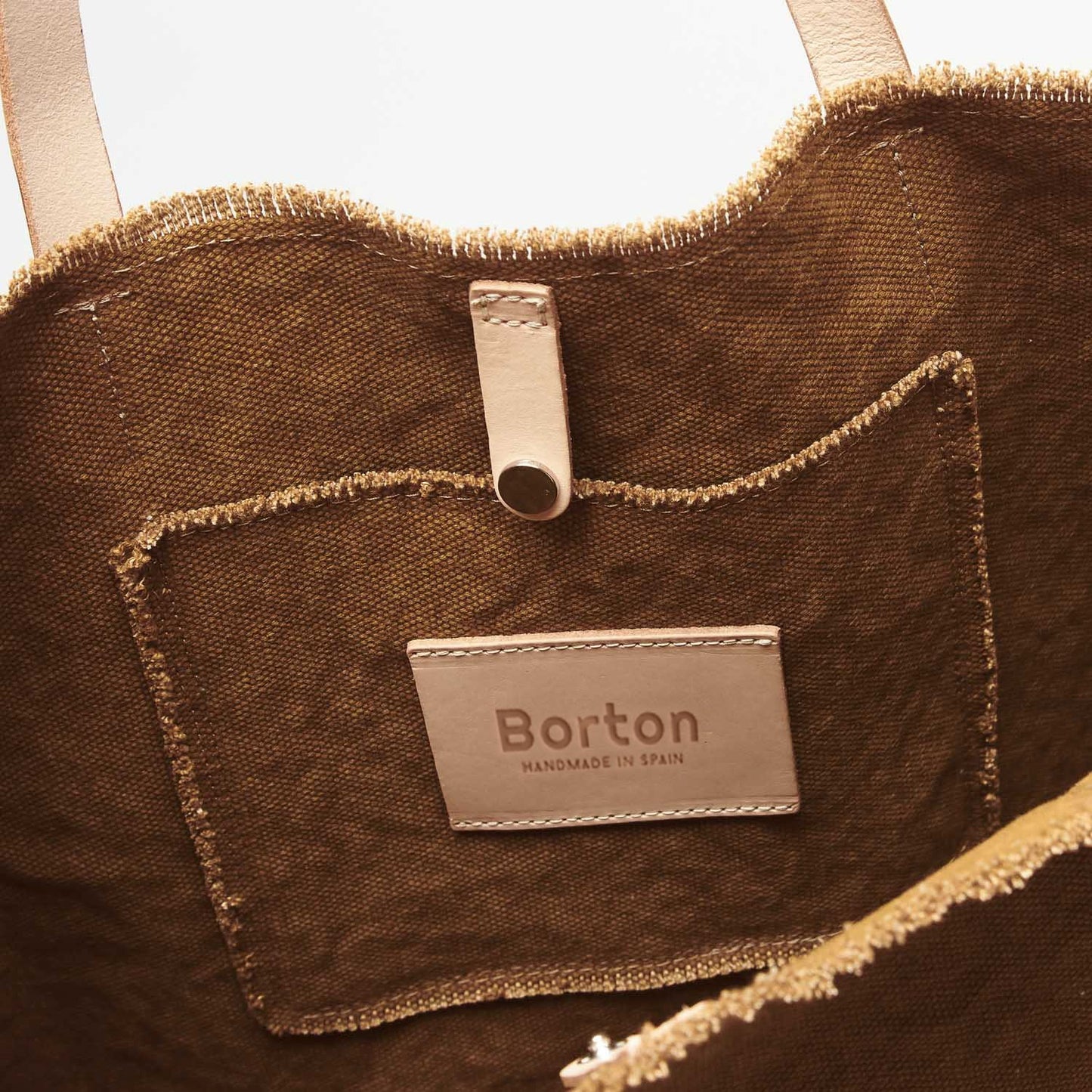 Mery Maxi Tote Tan Canvas & Natural Leather