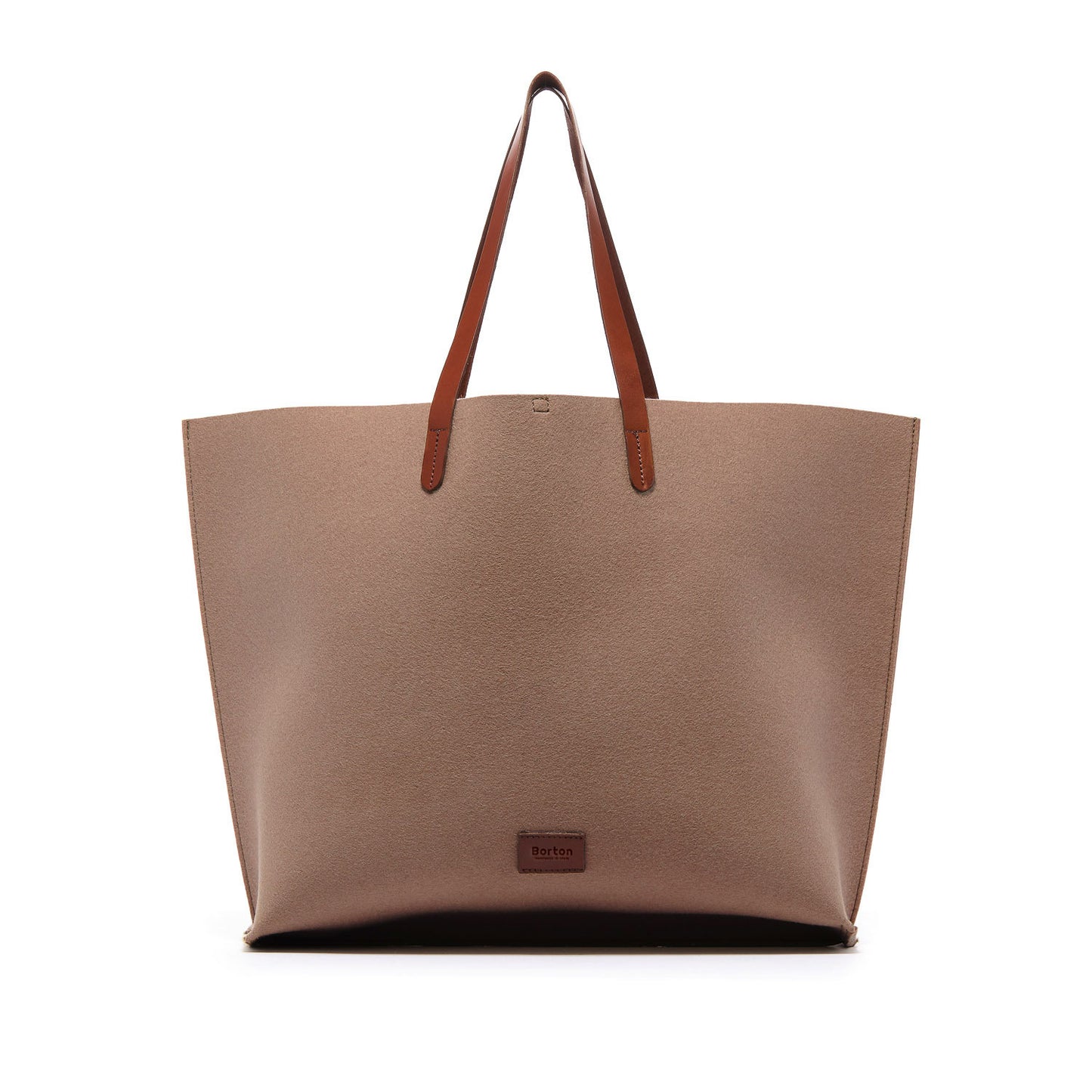 Mery Maxi Tote Tan Felt & Tan Leather