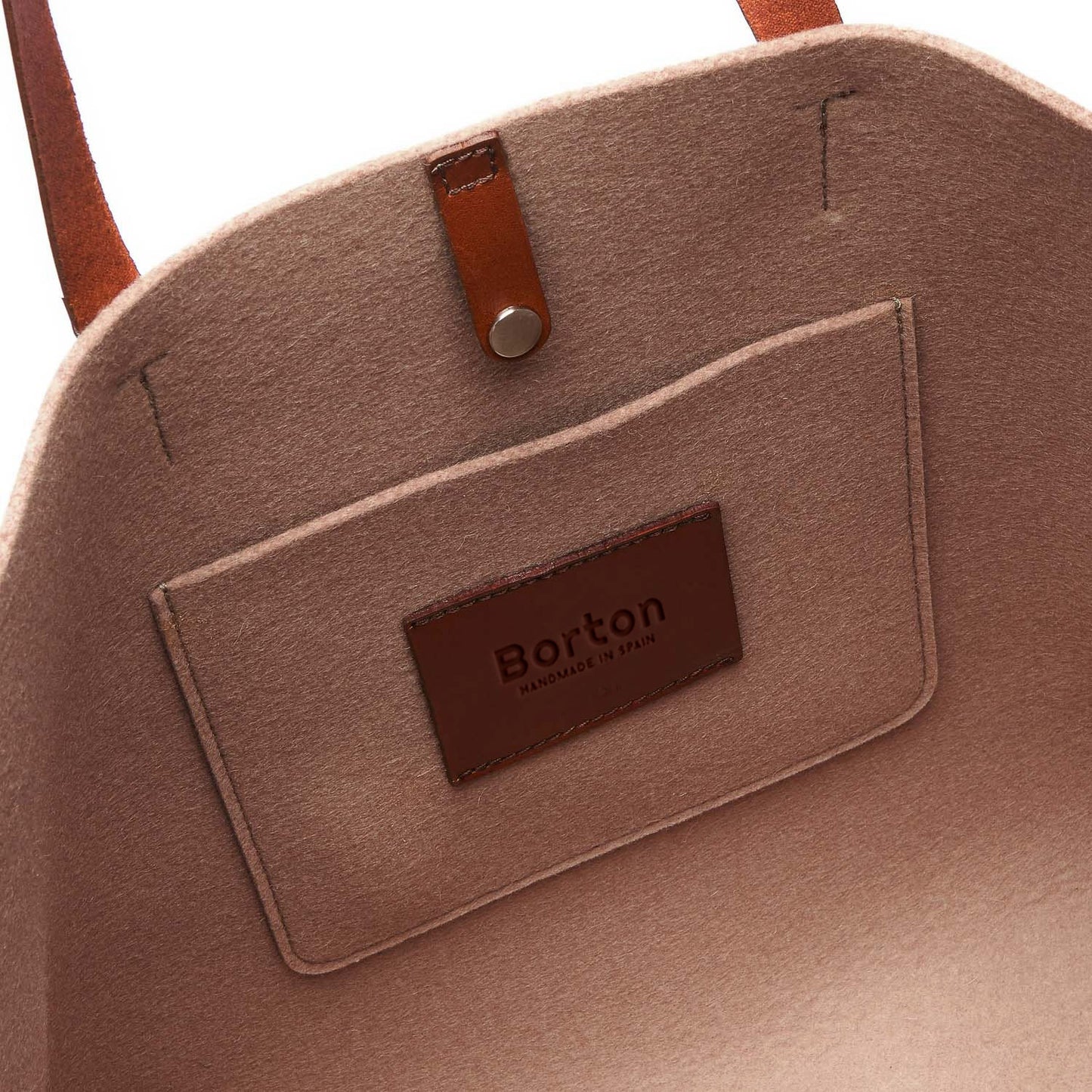 Mery Maxi Tote Tan Felt & Tan Leather