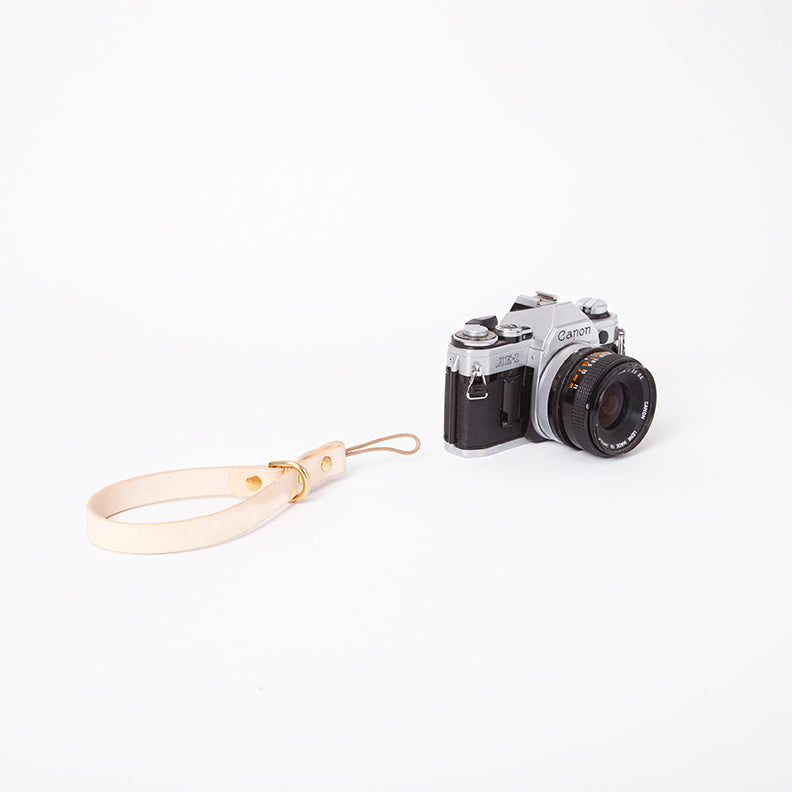 Camera Wrist Strap Natural Leather
