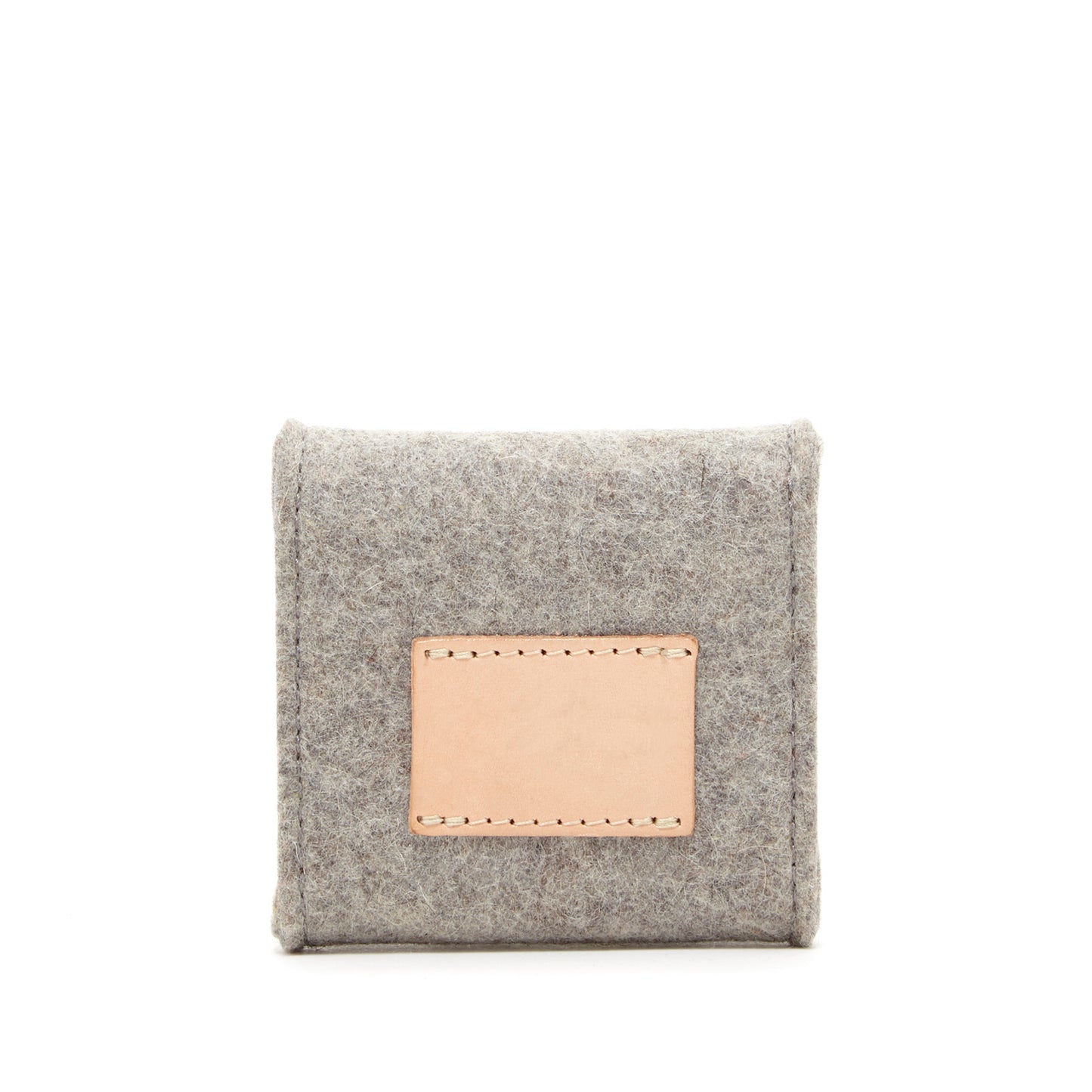 Coin Wallet Square Gray Felt