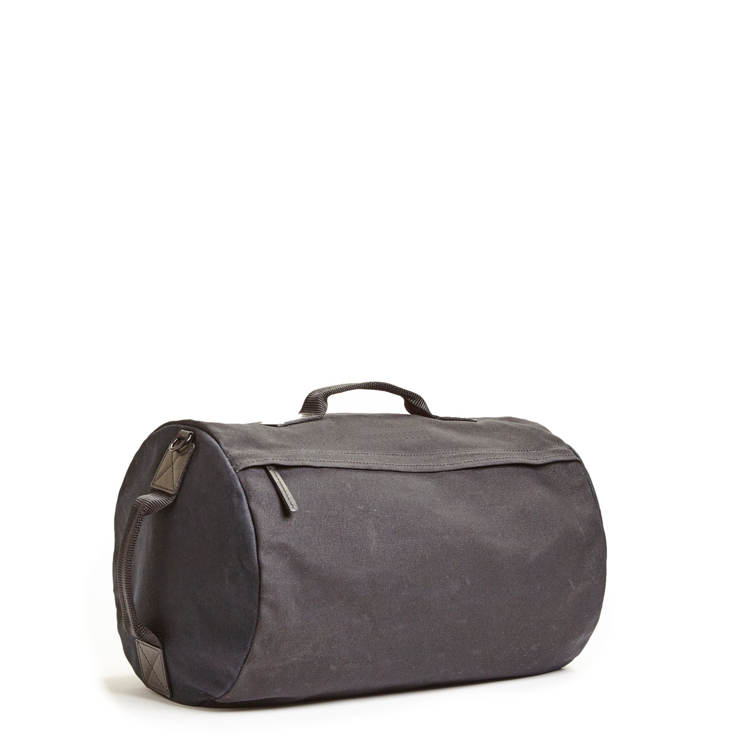 Messenger Duffle Black Waxed Canvas / Black Leather