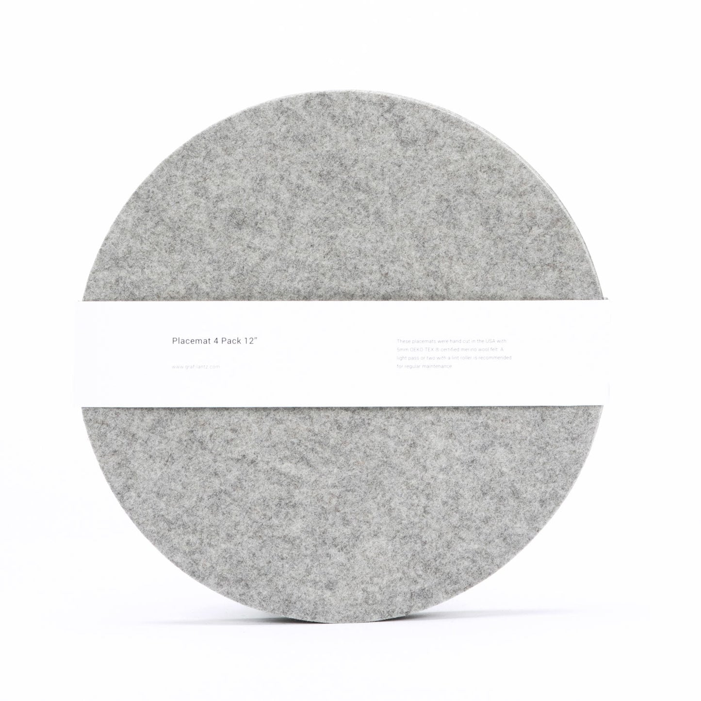 Placemat 4 Pack 12" Gray