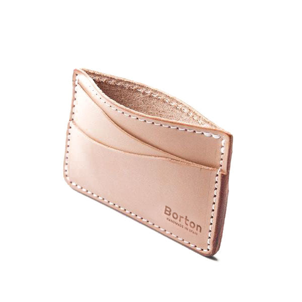 Slim Card Wallet Natural Leather