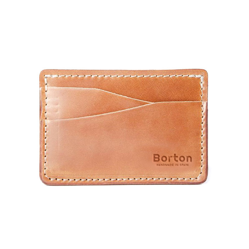 Slim Card Wallet Tan Leather
