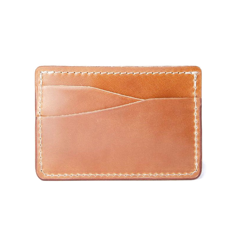 Slim Card Wallet Tan Leather