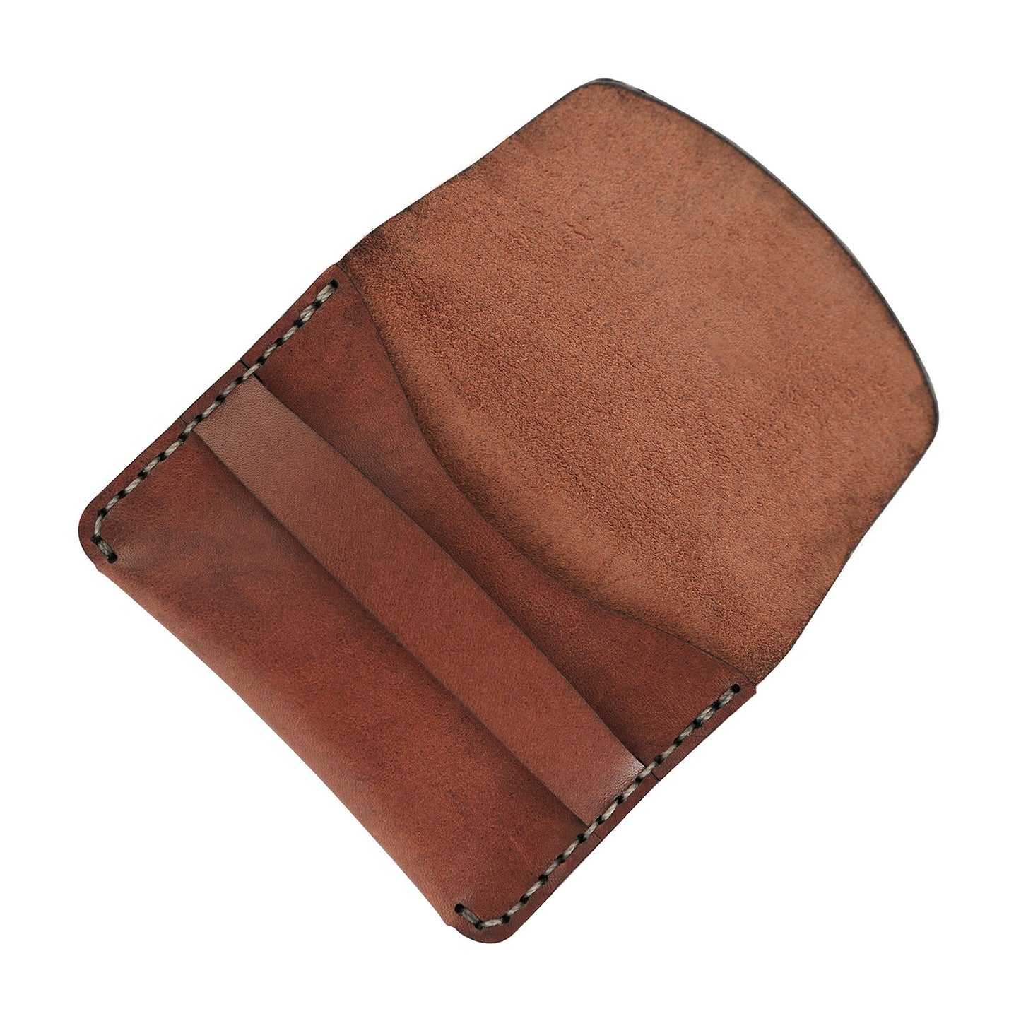 Flap Slim Wallet Cognac Leather