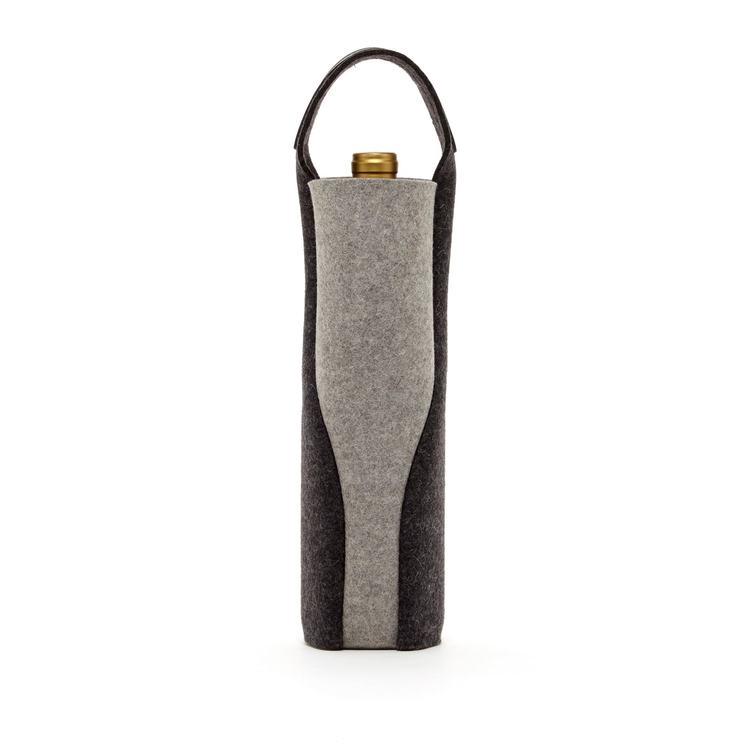 Wine Carrier Black / Gray Felt