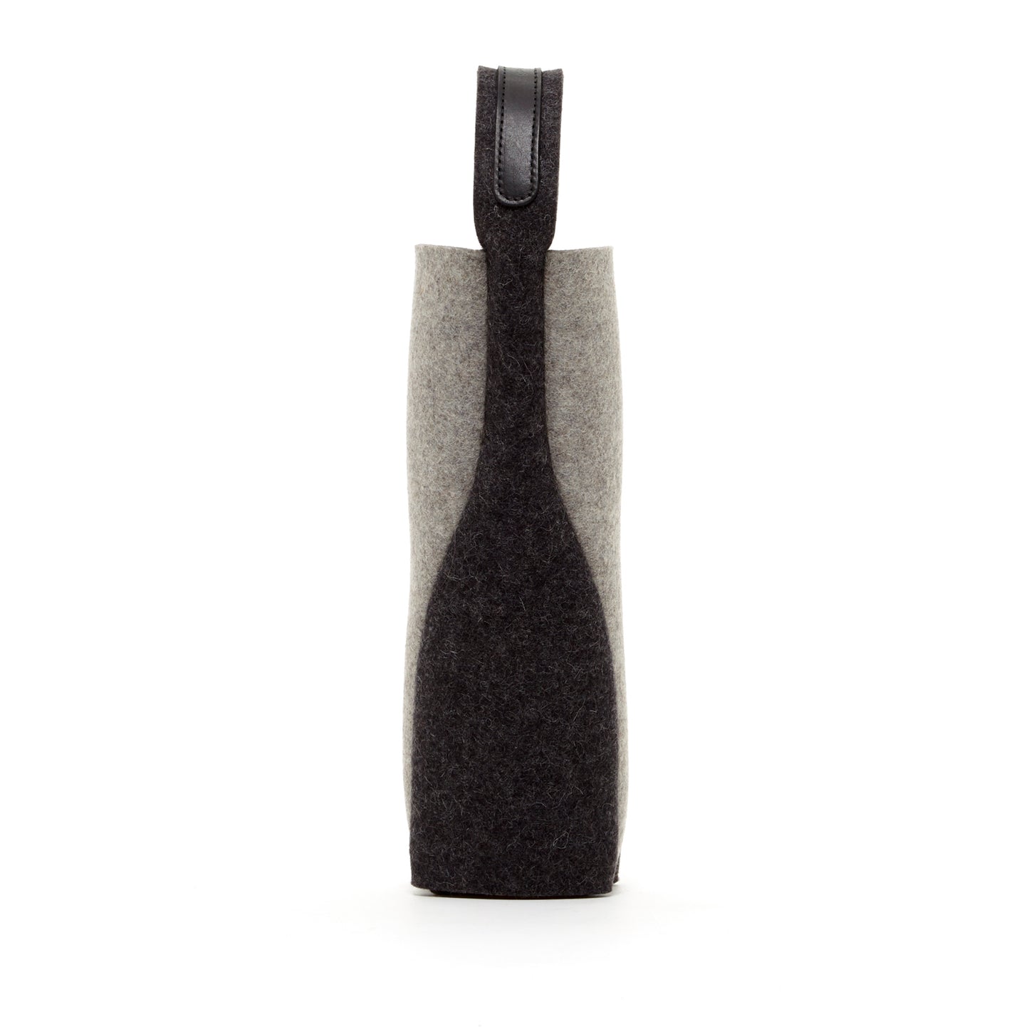 Wine Carrier Black / Gray Felt