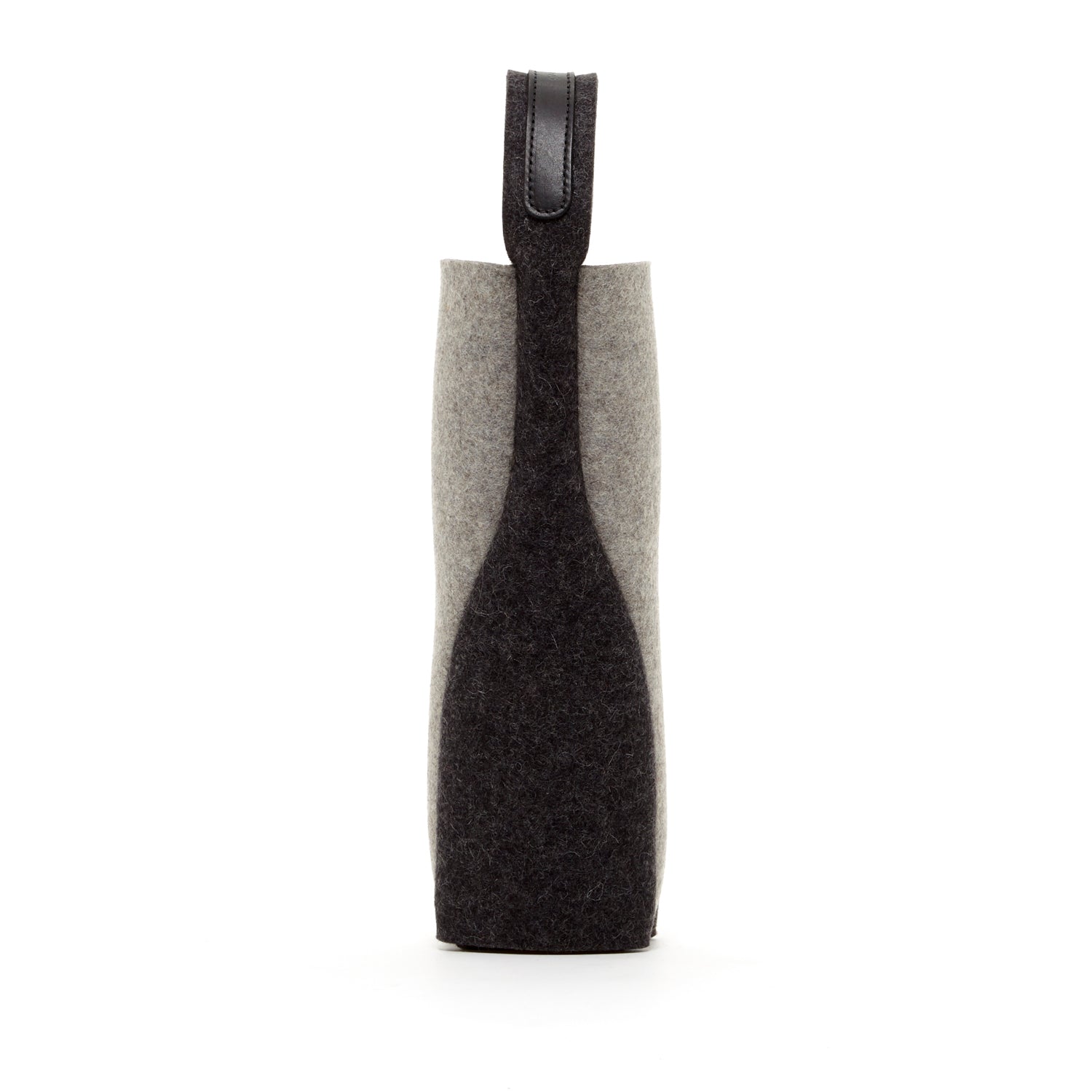 Wine Carrier Black / Gray Felt
