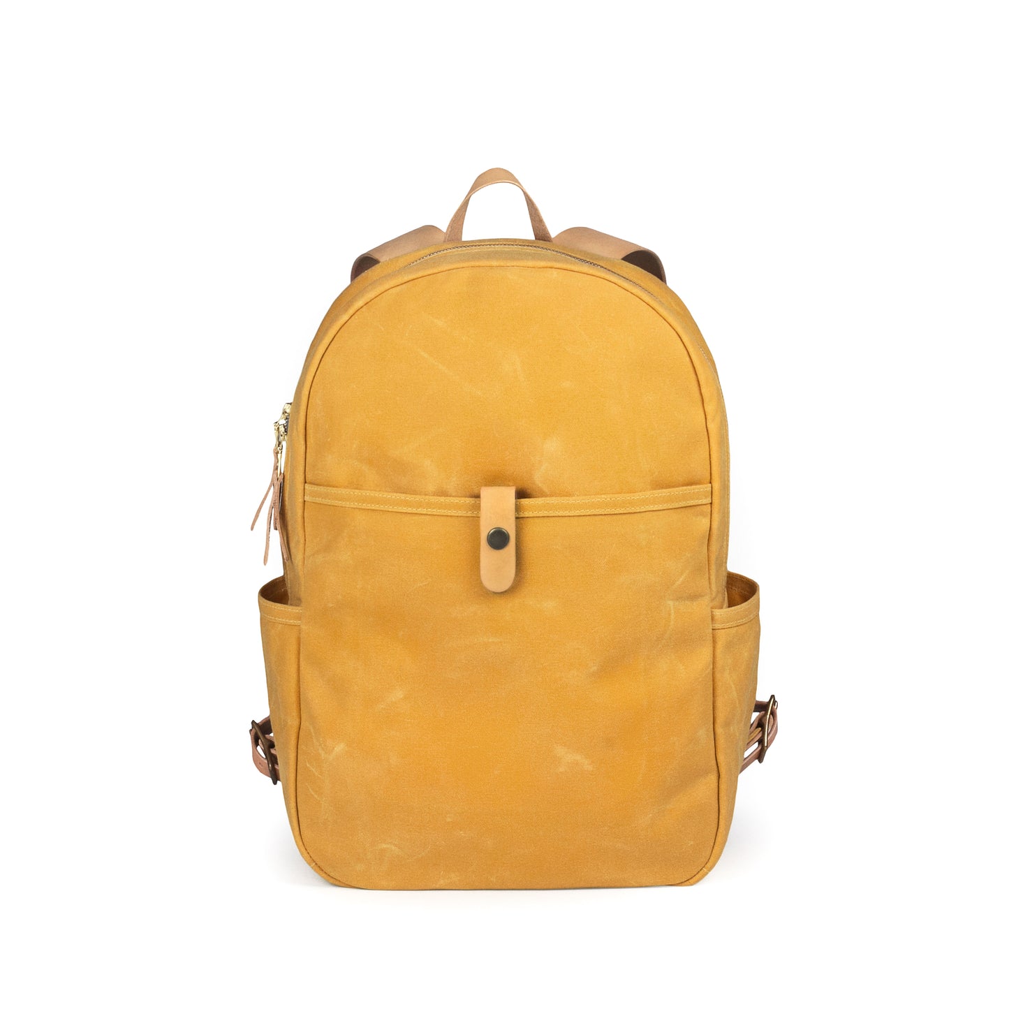 Tonino Backpack Yellow Waxed Canvas & Natural Leather