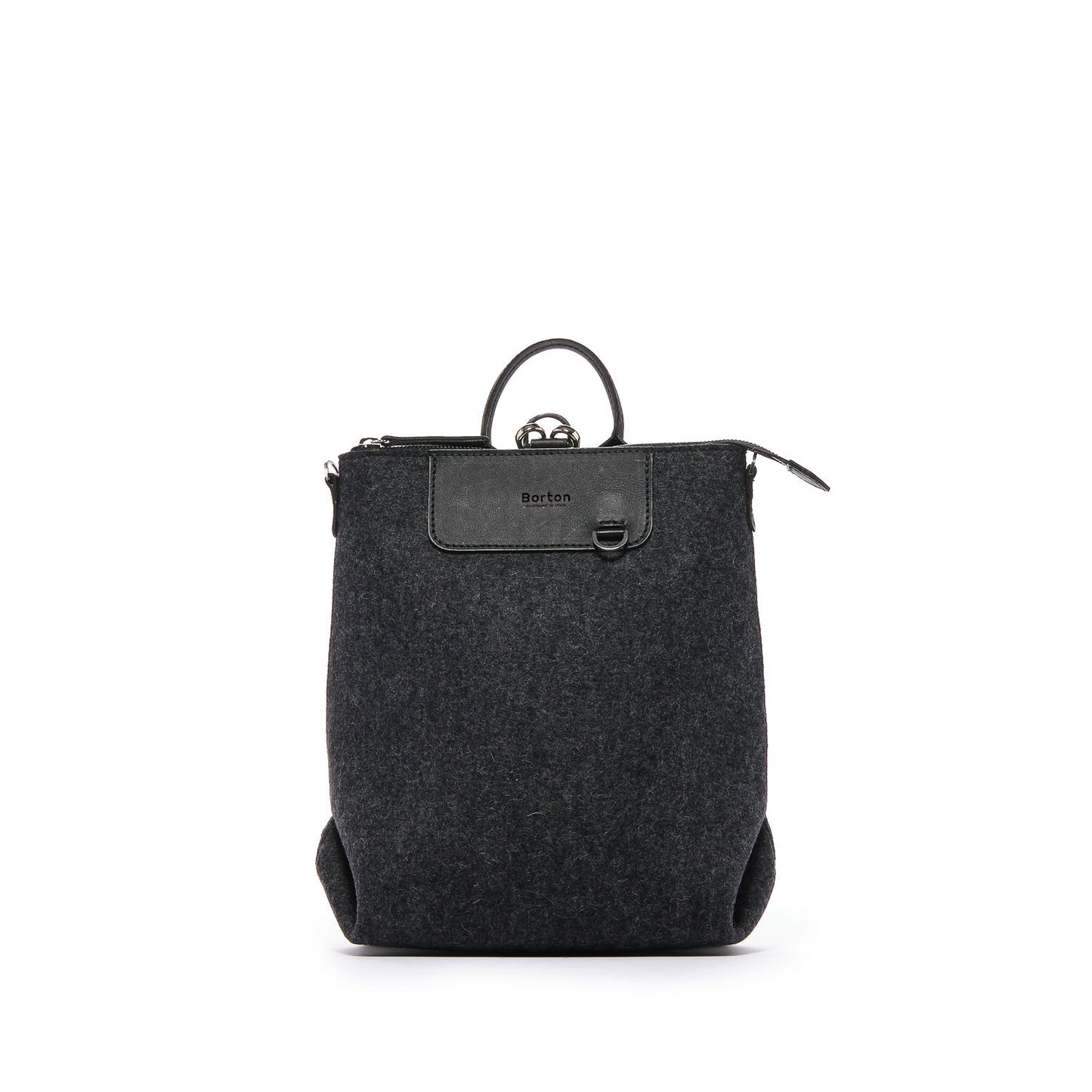 Alexis Backpack Mini Black Felt & Black Leather