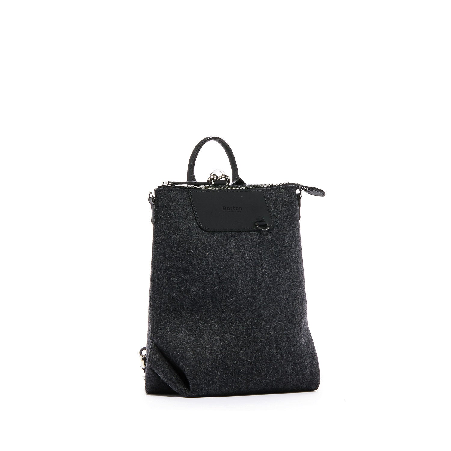 Alexis Backpack Mini Black Felt & Black Leather
