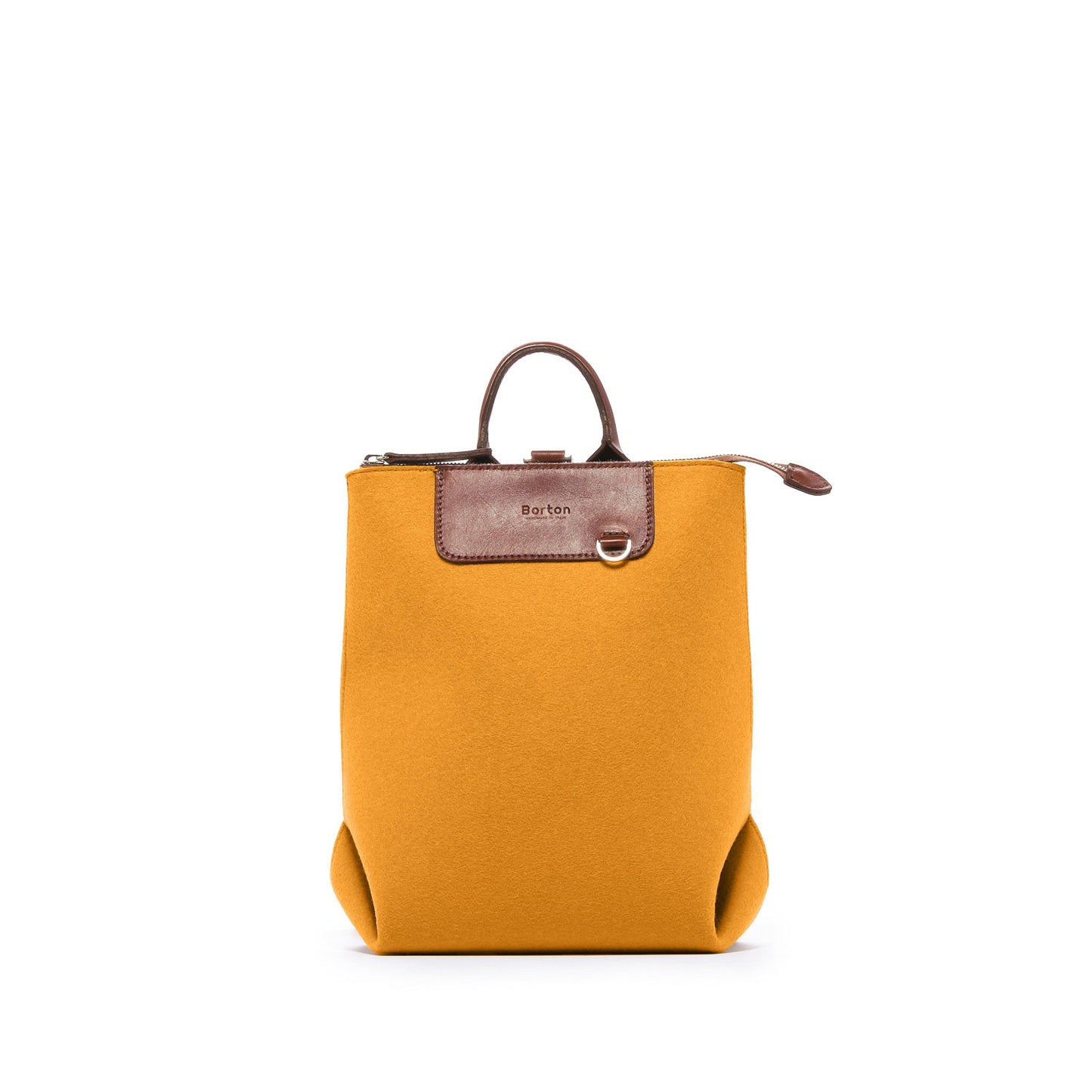 Alexis Backpack Mini Yellow Felt & Tan Leather