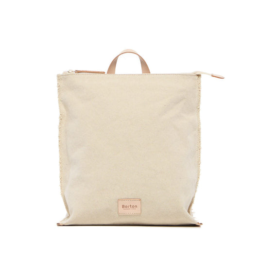 Cote Backpack Natural Canvas & Natural Leather