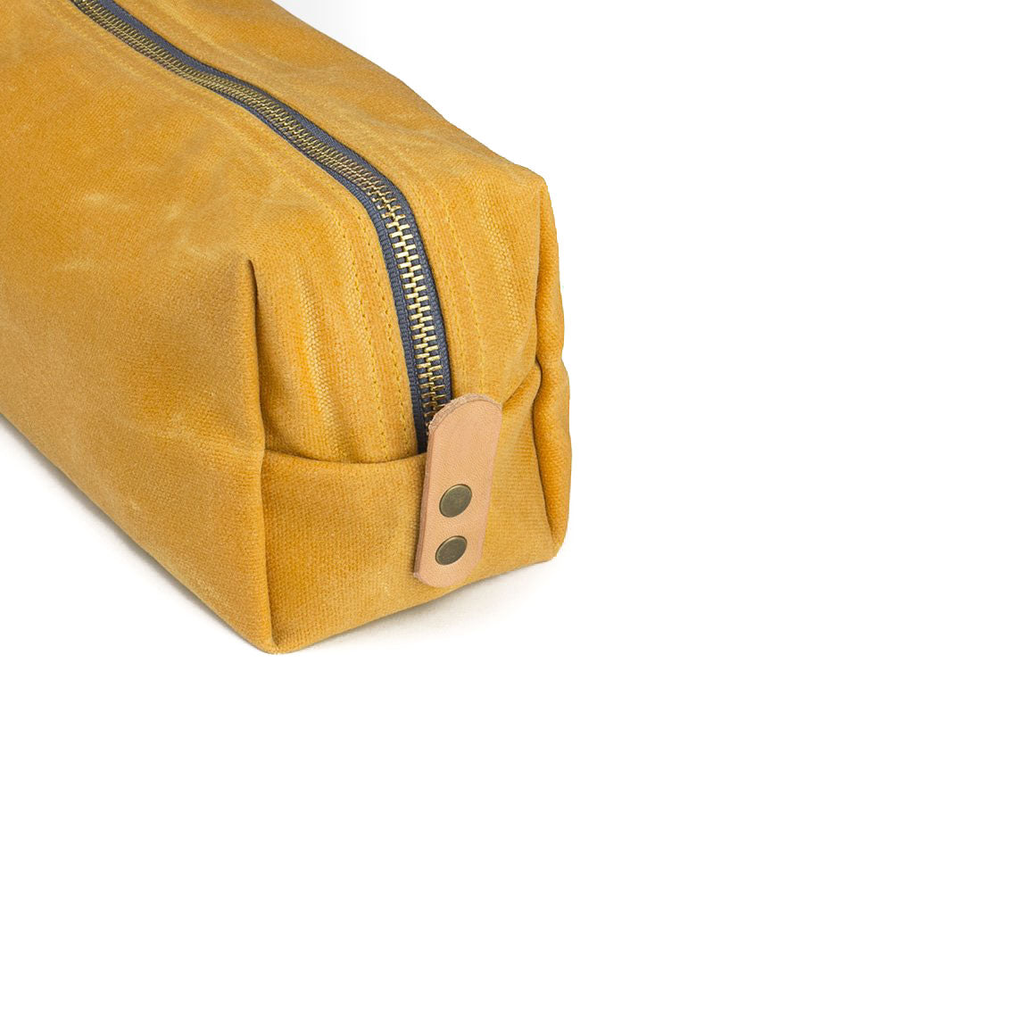 Dopp Kit Yellow Waxed Canvas & Natural Leather