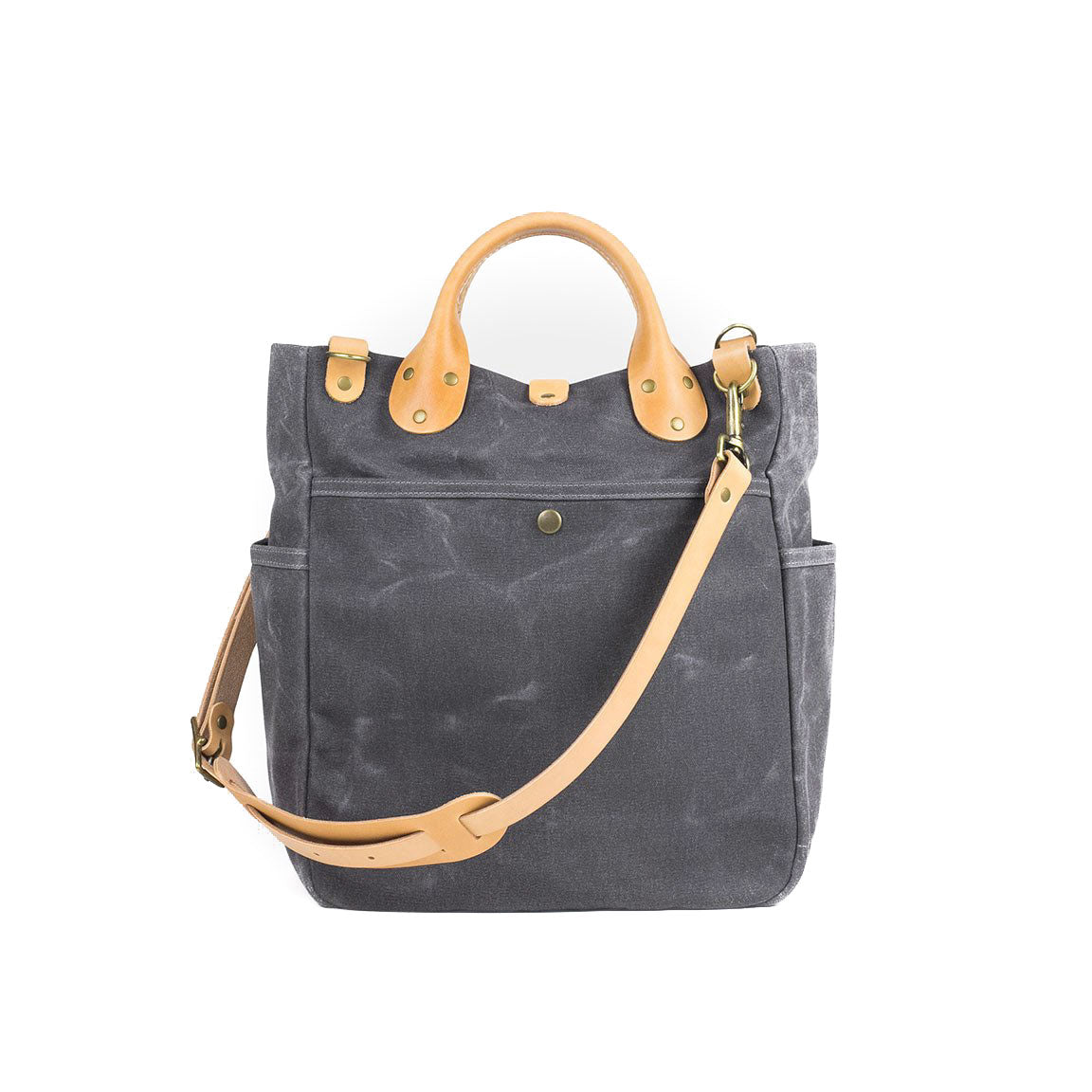 Carryall Grey Waxed Canvas & Natural Leather