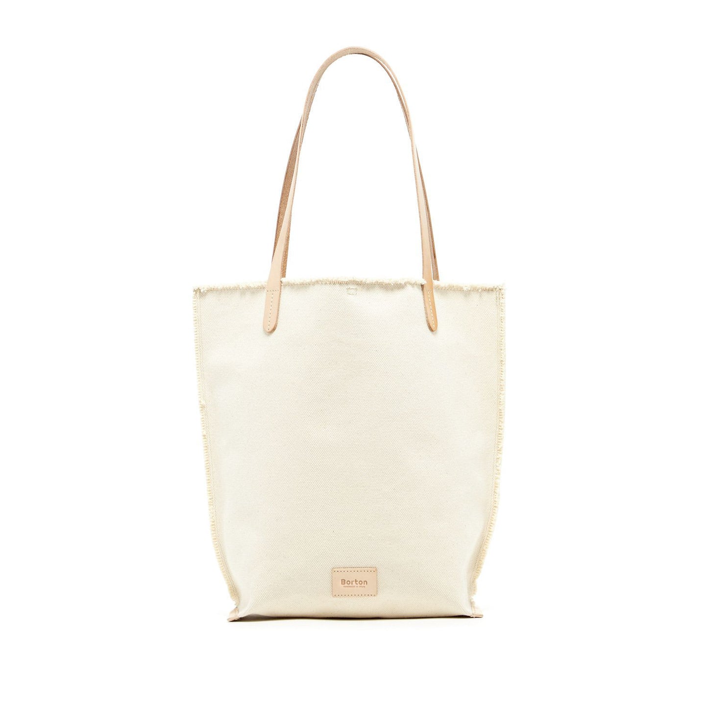 Mery Tote Bag Natural Canvas & Natural Leather