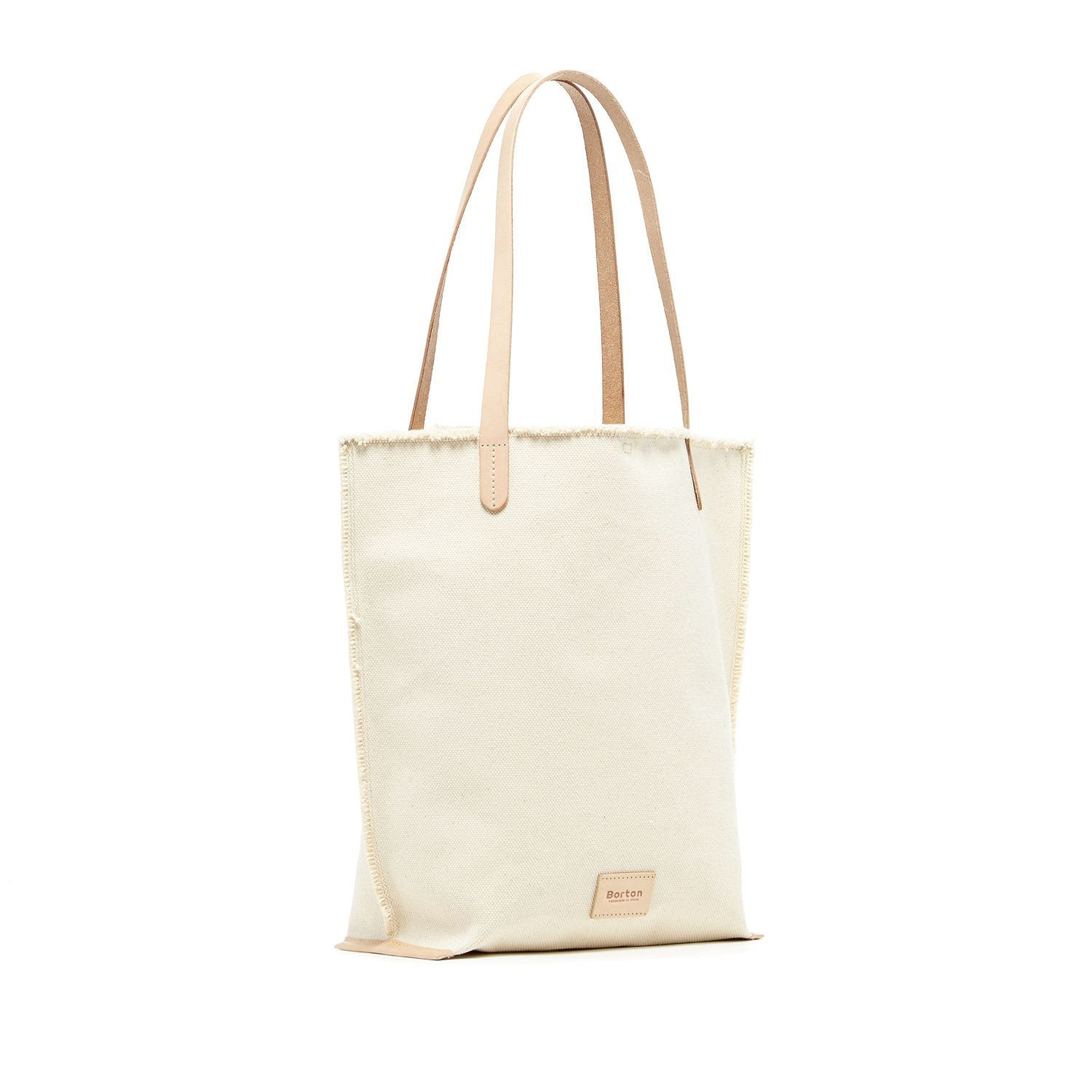 Mery Tote Bag Natural Canvas & Natural Leather
