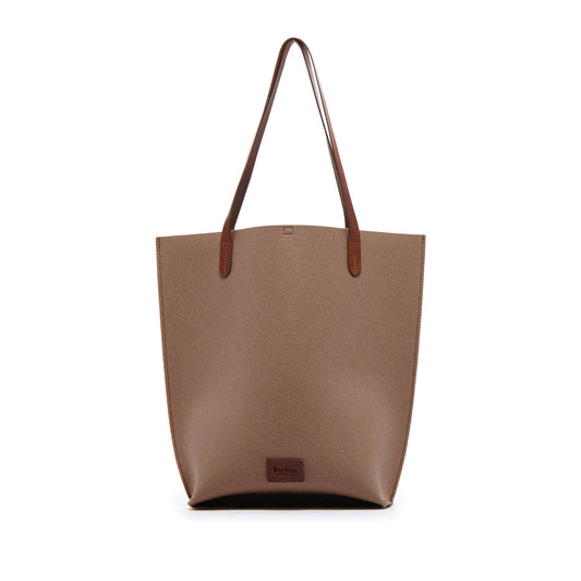 Mery Tote Bag Tan Felt & Tan Leather