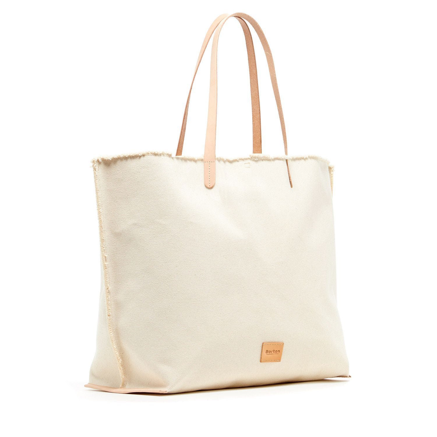 Mery Maxi Tote Natural Canvas & Natural  Leather