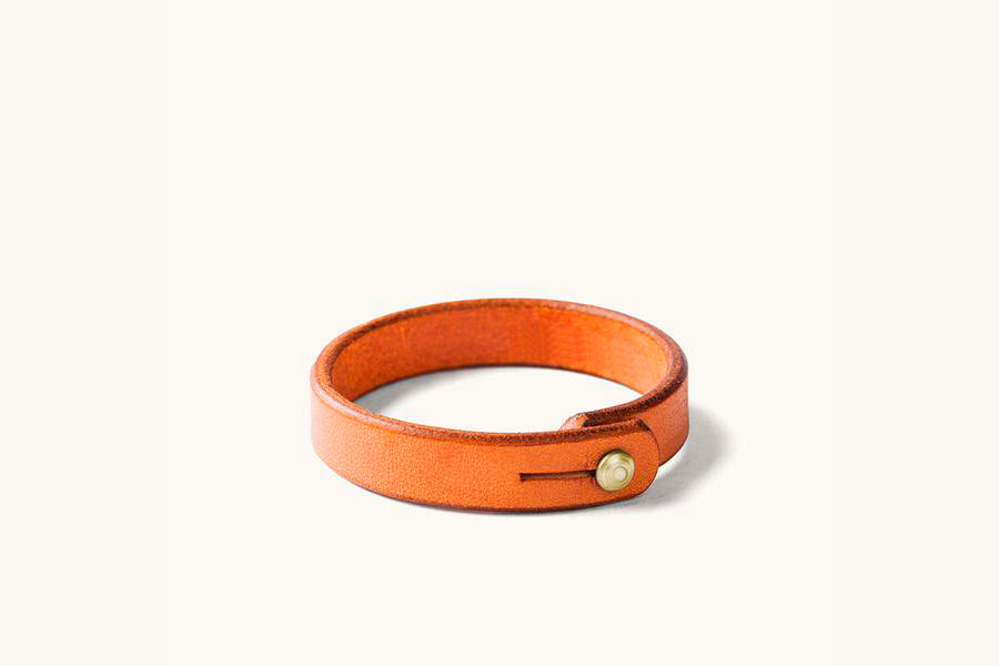 Single Wrap Wristband Tan Leather