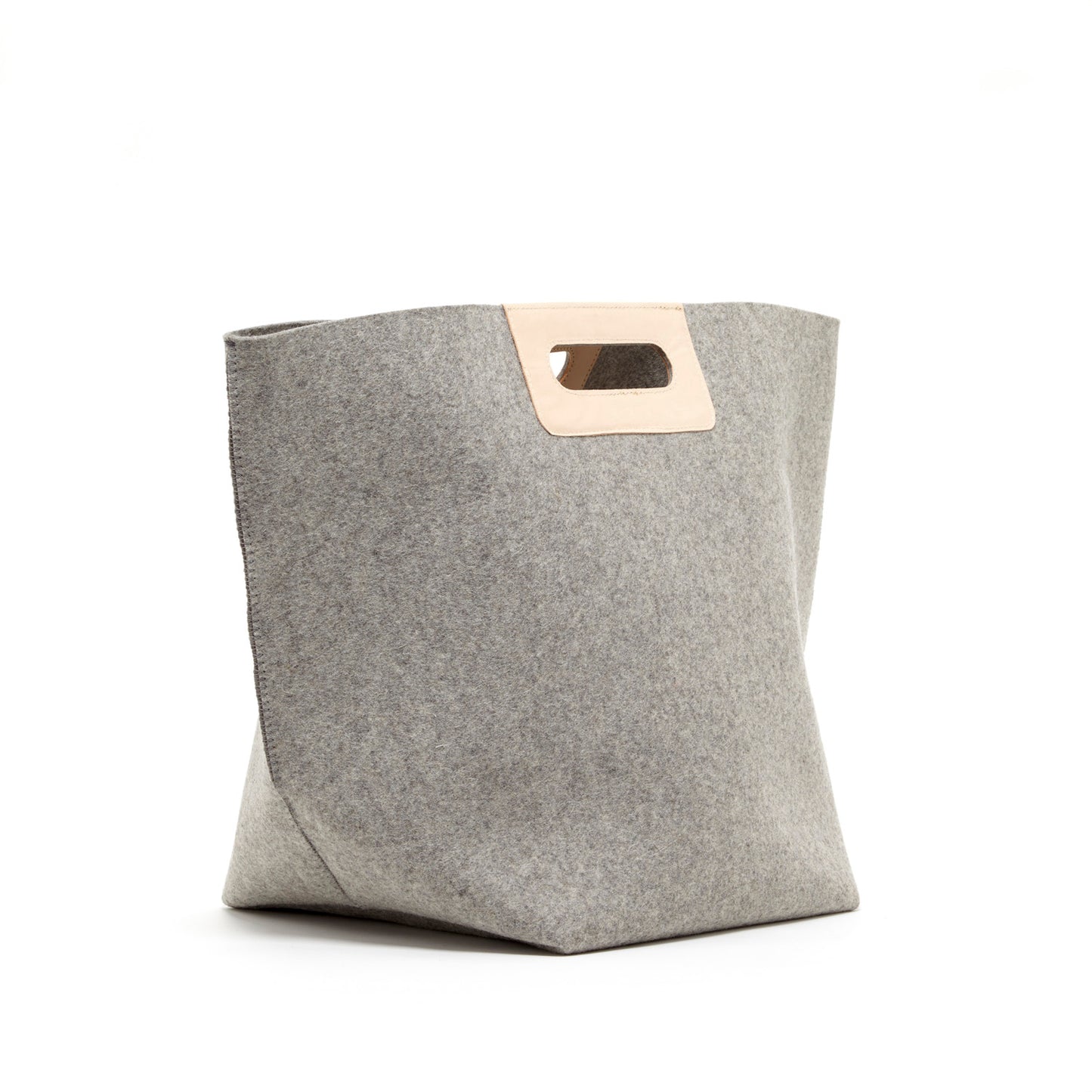 Storage Bucket & Tote Bin Gray Felt