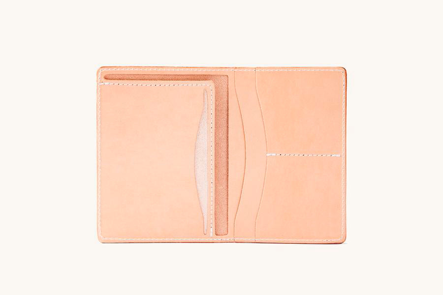 Travel Wallet Natural Leather