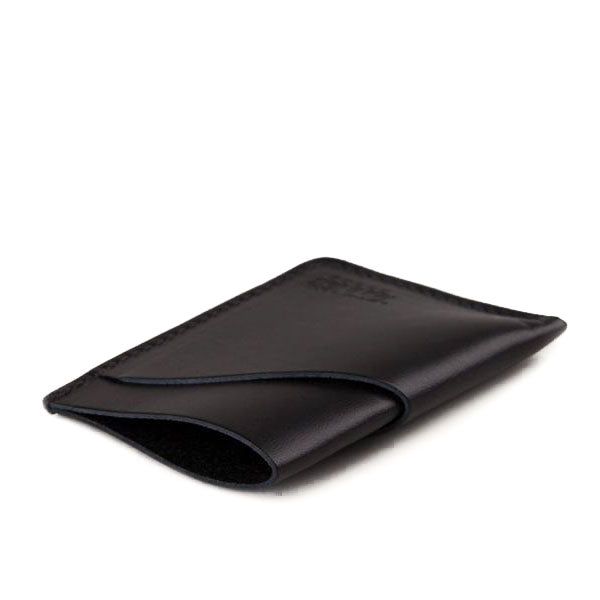 Minimal Card Wallet Black Leather