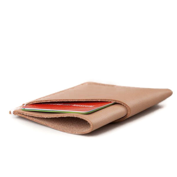 Minimal Card Wallet Natural Leather