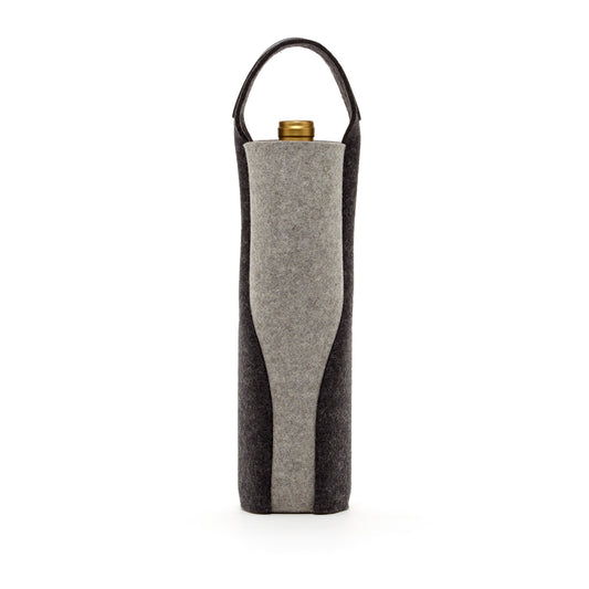 Wine Carrier Black / Gray Felt